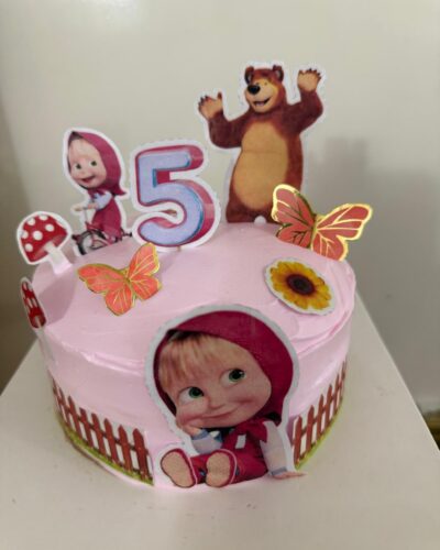 Masha & The Bear Themed Cake